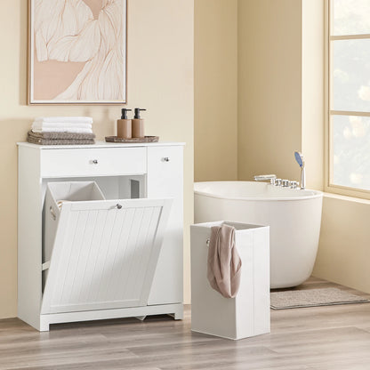 Sobuy Bzr214-W Bathroom Cabinet Laundry Collector Drawer Baskets