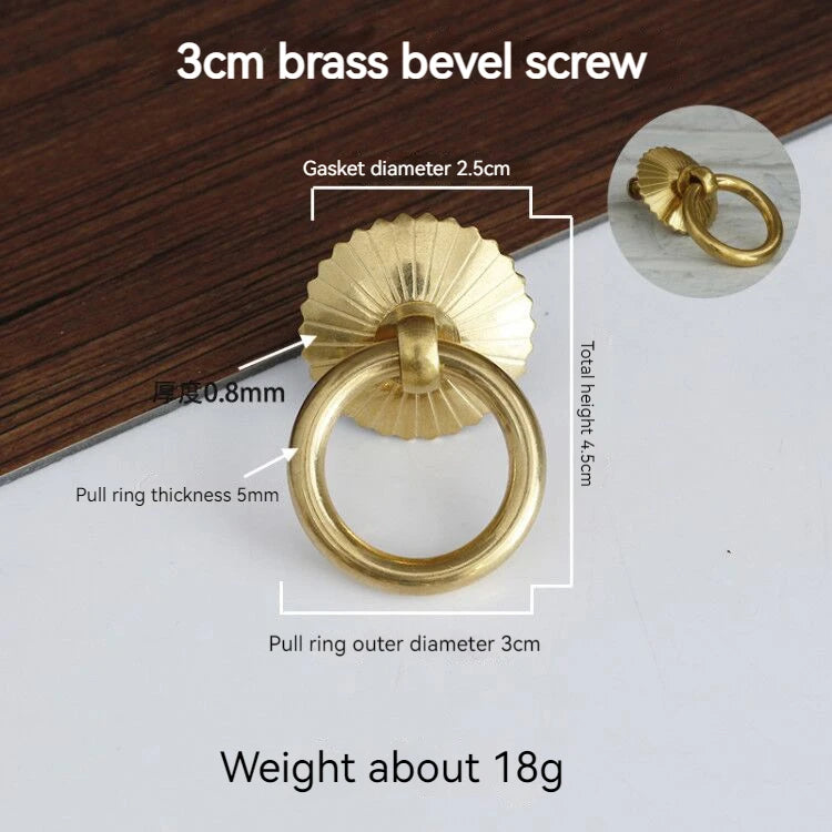 Chinese Medicine Cabinet Circular Ring Tea Can Pull