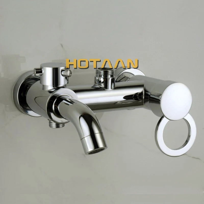 Bathroom Rainfall Shower Faucet Mixer Tap Hand Sprayer