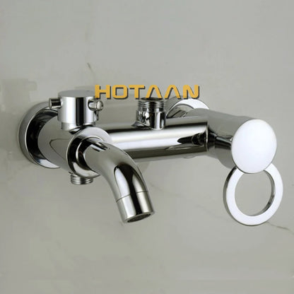 Bathroom Rainfall Shower Faucet Mixer Tap Hand Sprayer
