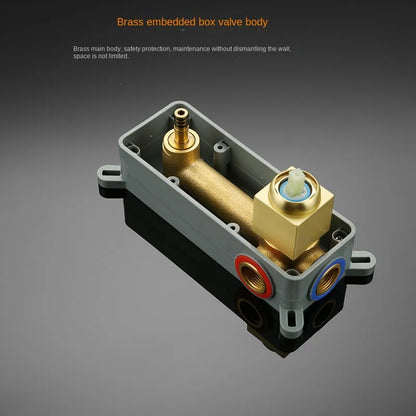 Modern Brass Wall Mount Bathroom Basin Faucet Hidden