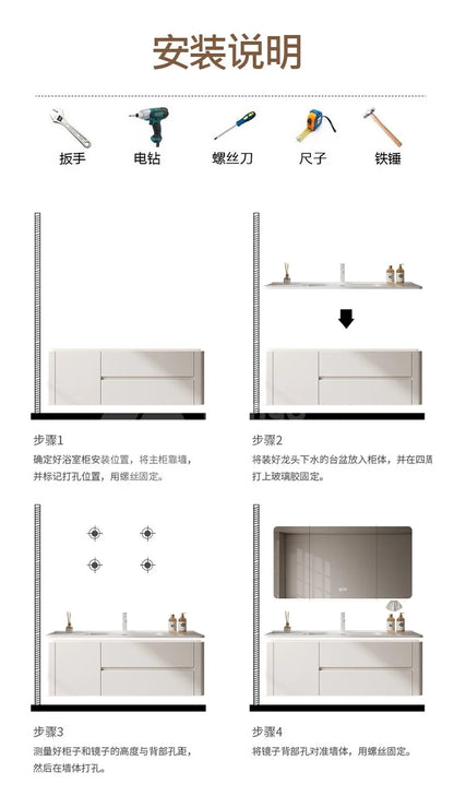 Led Light Ensuite Bathroom Cabinet Basin Designs Mirror
