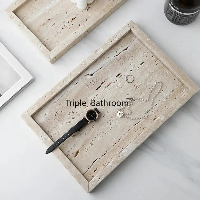 Natural Cave Stone Bathroom Supplies Jewelry Storage Tray