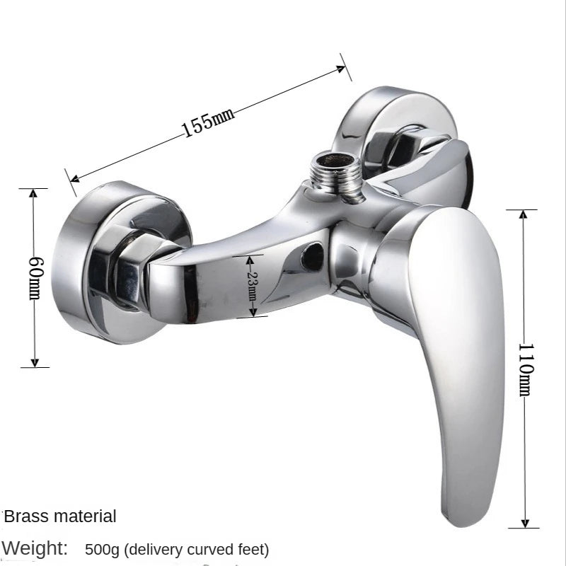 Brass Shower Faucet Mixer Valve Shower Head Hidden