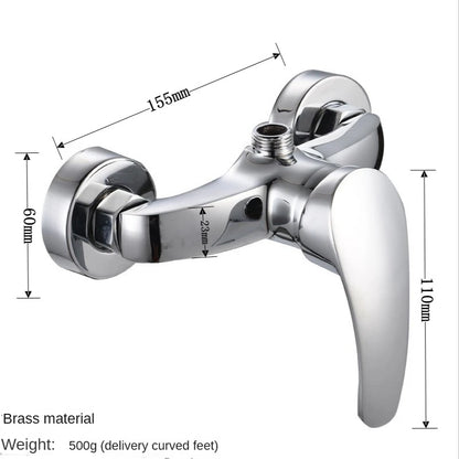 Brass Shower Faucet Mixer Valve Shower Head Hidden