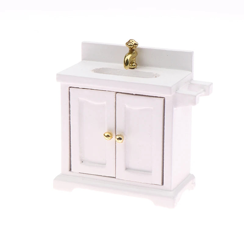 Realistic 1/12 Scale Dollhouse Simulation Wash Basin Toy