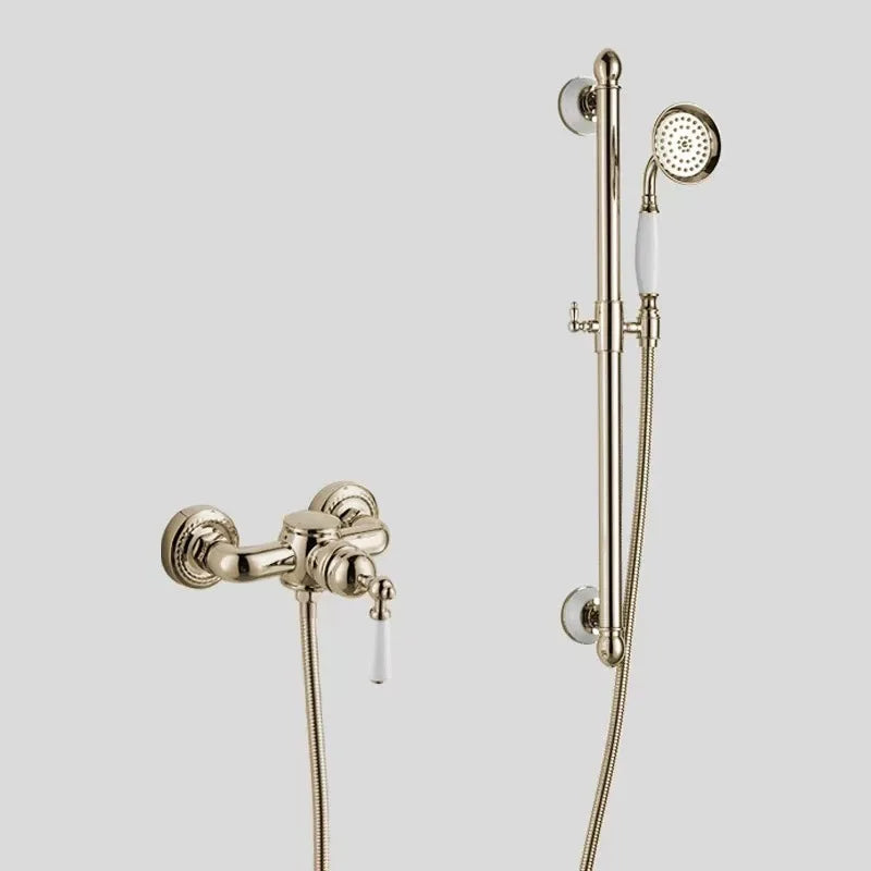 French Vintage Silver Bathtub Without Underflow Faucet Shower