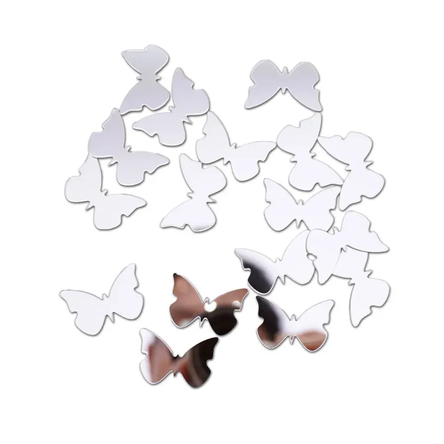 100pcs Small Butterflies Wall Mirror Sticker 3d Acrylic