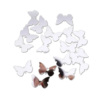 100pcs Small Butterflies Wall Mirror Sticker 3d Acrylic