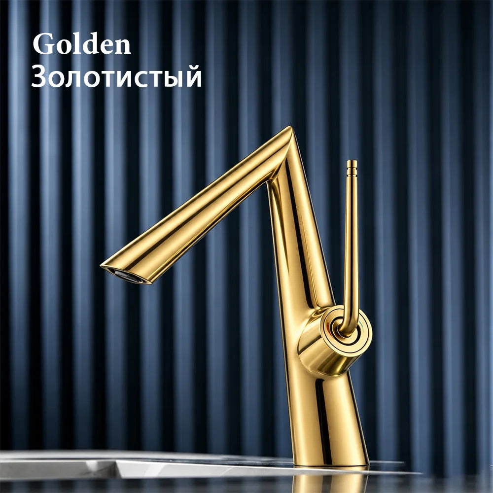 Solid Brass Basin Faucet Deck Mounted Bathroom Faucet
