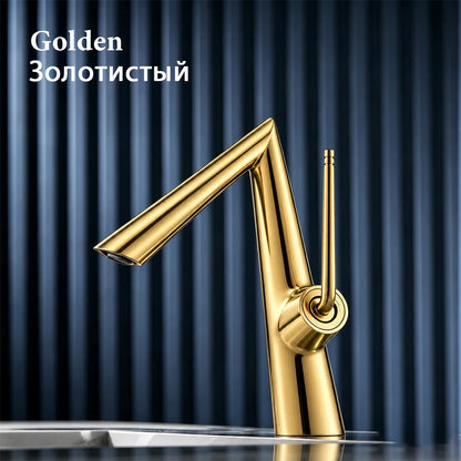 Solid Brass Basin Faucet Deck Mounted Bathroom Faucet