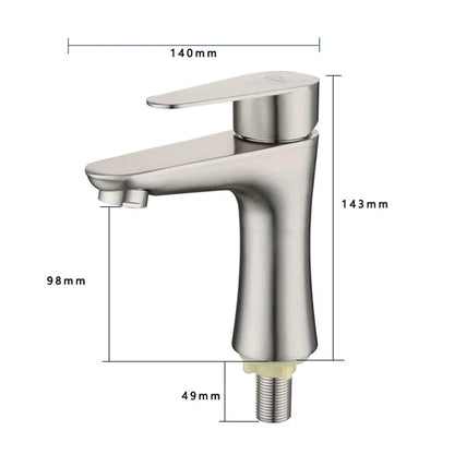 Bathroom Basin Faucet Stainless Steel Cold Water Tap
