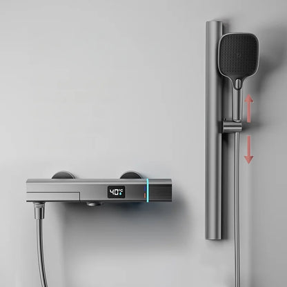 Temperature Display Bathtub Faucet Shower Complete Faucet Cold