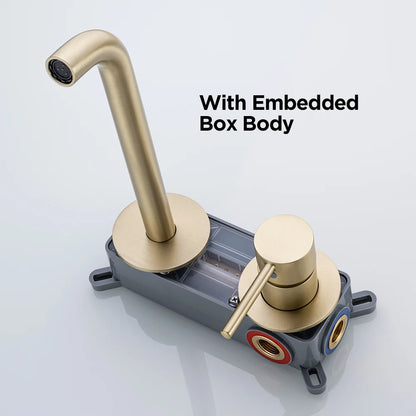 Gunmetal Basin Faucet Recessed Box Cold Sink Tap