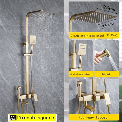 Cold Bathroom Shower Stainless Steel Bathroom Faucet System