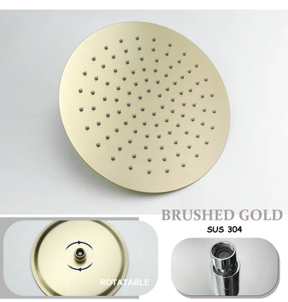 Round Stainless Steel Slim 8/10/12 Inch Large Rain