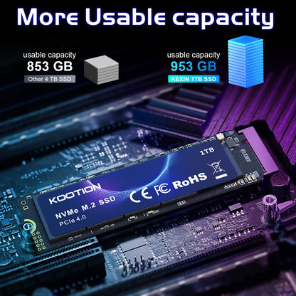 Kootion M2 Nvme Ssd 1tb Gen4 7200mb/S Pcie4