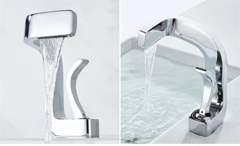 Bathroom Faucet Brass Gold White Bathroom Basin Faucet