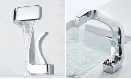 Bathroom Faucet Brass Gold White Bathroom Basin Faucet