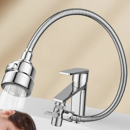 3-Speed External Shower Head Bathroom Sink Faucet Hair