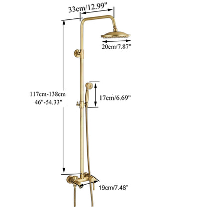 Classic Antique Brass Bathroom Shower Faucet Bathtub Shower