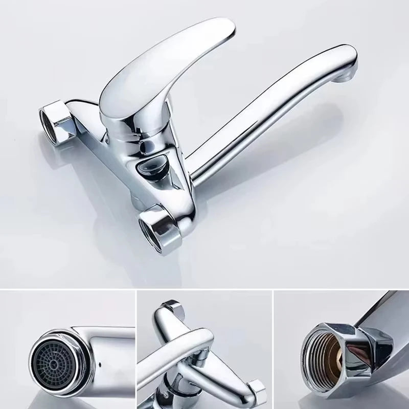 Double Hole Sink Faucet Faucets Bathtub Faucet Wall