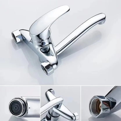 Double Hole Sink Faucet Faucets Bathtub Faucet Wall