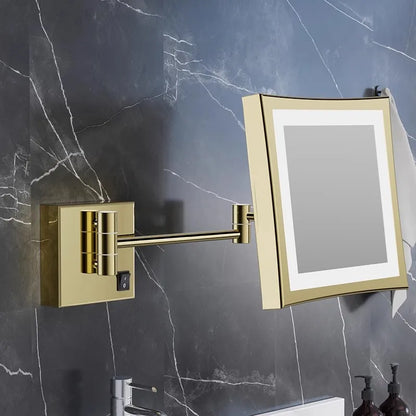 Square Touch Bathroom Mirror Wall Mounted Lighted Bathroom