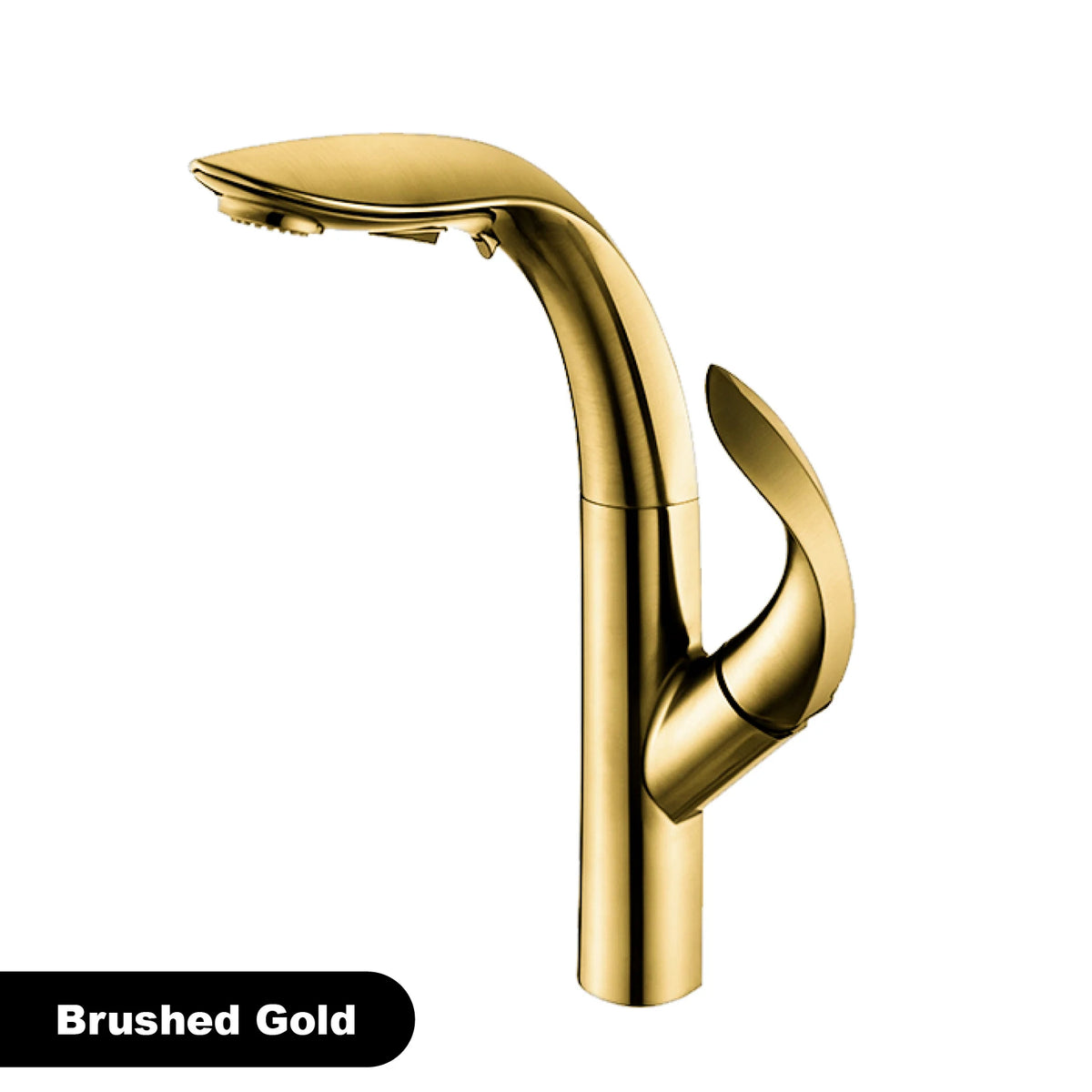 Luxury Brass Gold Touch Switch Faucet Pull-Out Design