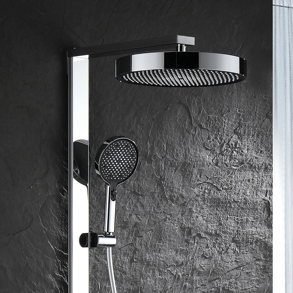 Chrome Digital Piano Bathroom Shower 12 Inch Round
