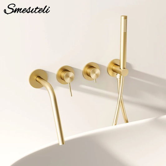 Shower Faucet Concealed Box Hand Shower Long Nose