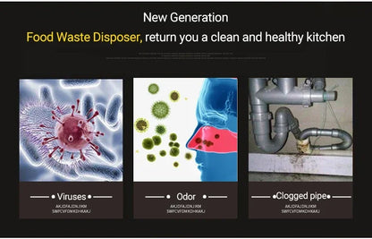 Divedeer Food Waste Disposer 220v/560w Food Residue Pulverizer
