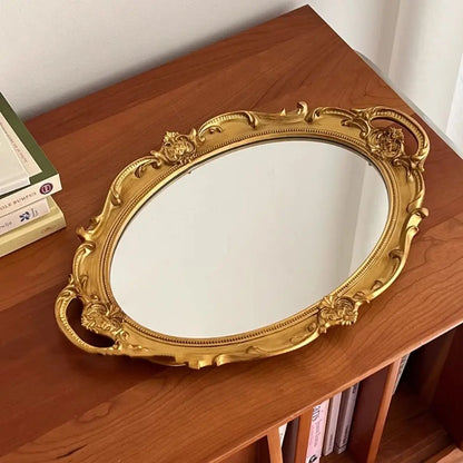 Oval Shape Decorative Wall Mirror Glass Material French