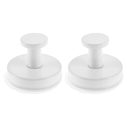 2pcs White Suction Cup Hooks Shower Removable Towel