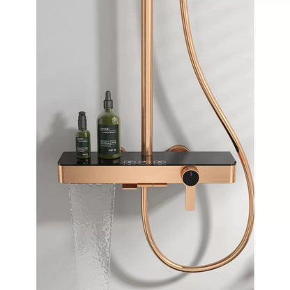 Brushed Gold Cold Bathroom Shower 12 Inch Rain