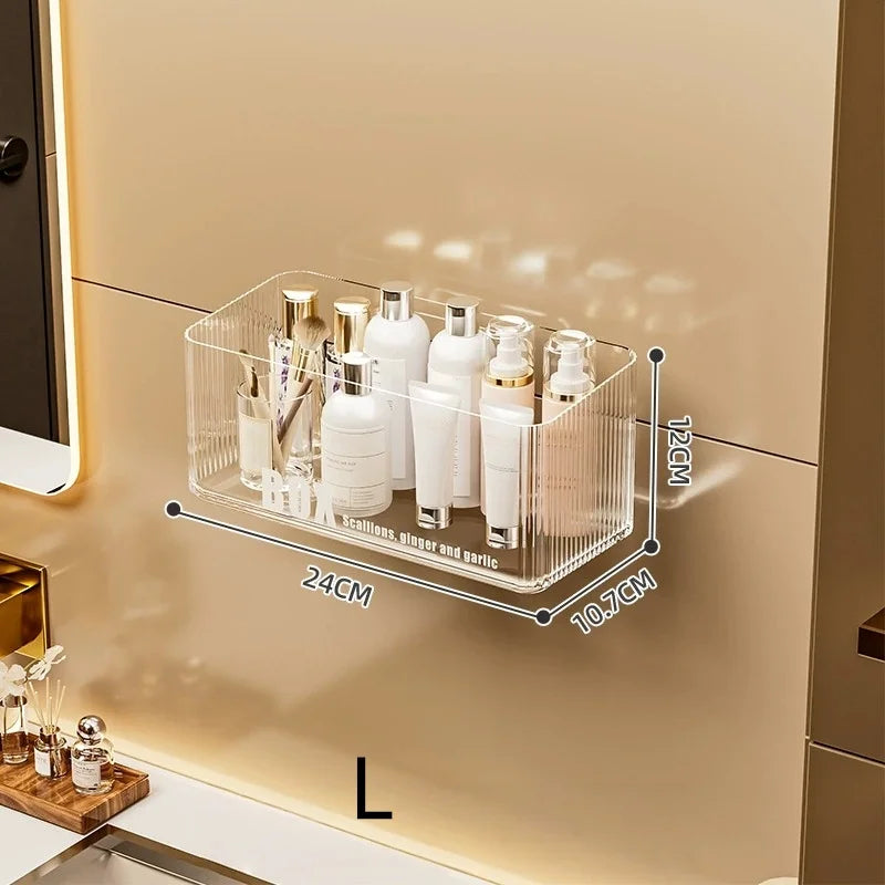 Shower Shelves Adhesive Clear Acrylic Bathroom Shower Caddy