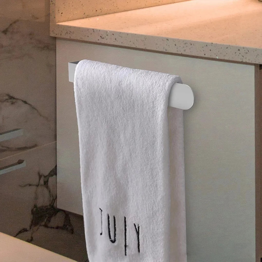 Stainless Steel Brushed Silver Towel Holder Wall Mounted
