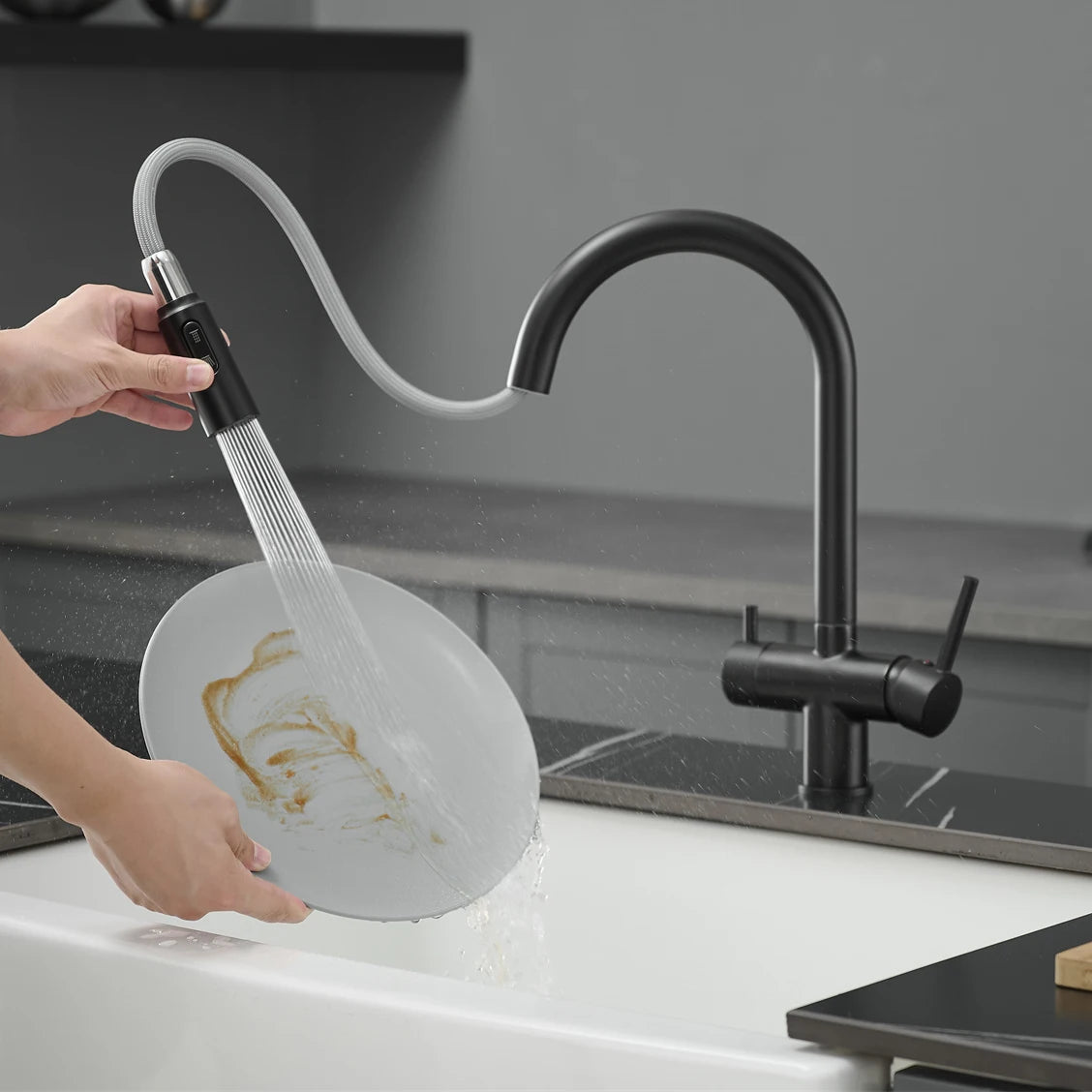 Pull Out Filter Sink Faucets Pull Down Cold
