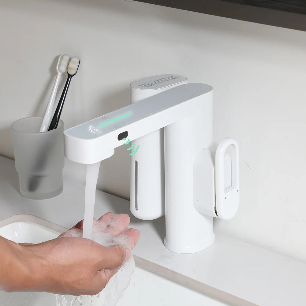 Zappo Sensor Bathroom Faucet Automatic Sensor Smart Soap