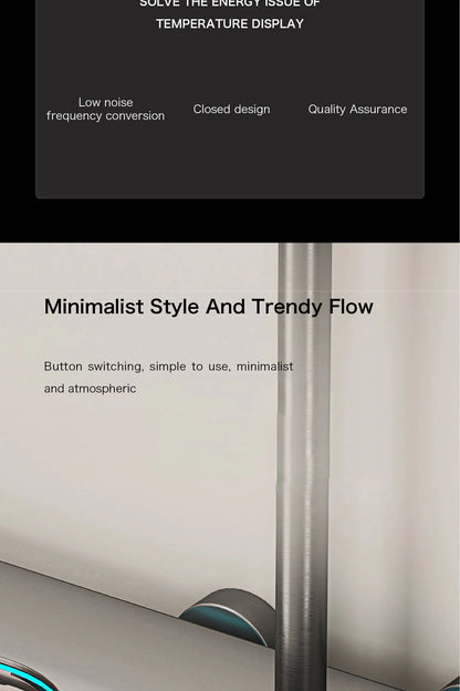 Luxury Brass Gun Gray Shower System Intelligent Led