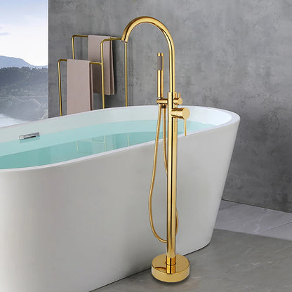 Kemaidi Golden Plated Bathtub Filler Shower Roman Tub