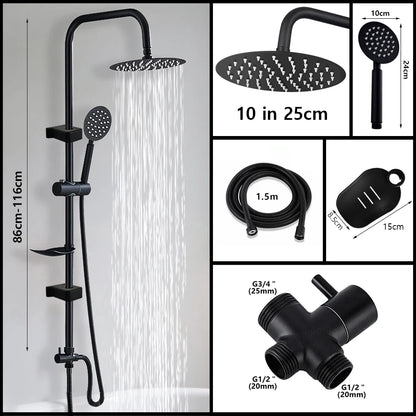 Split Rain Shower Column 304 Stainless Steel Shower