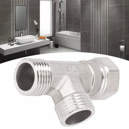 G1/2 Way T-Adapter Bathroom Shower Faucet Water Splitter