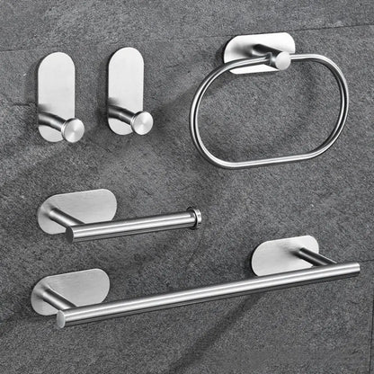 4/5pcs Stainless Steel Bathroom Hardware Anticorrosion Wall Mount