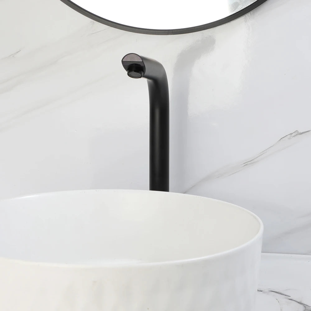Kemaidi Matte Black Touchless Sensor Bathroom Sink Faucet