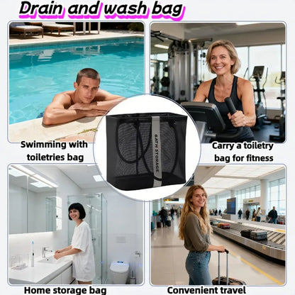Large Mesh Shower Caddy Wide Mouth Quick Dry
