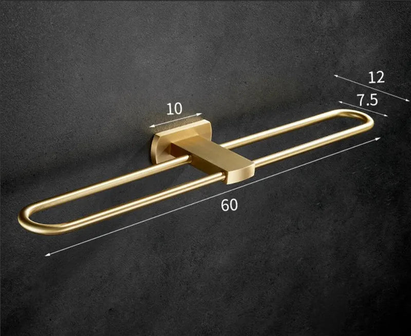 Brushed Gold Bathroom Towel Rack Paper Holder Toilet