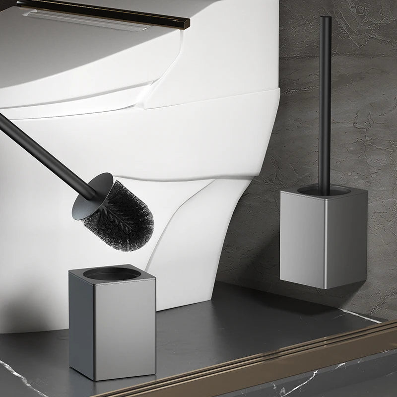 Bathroom Toilet Brush Holder Wall Mounted Cleaning No