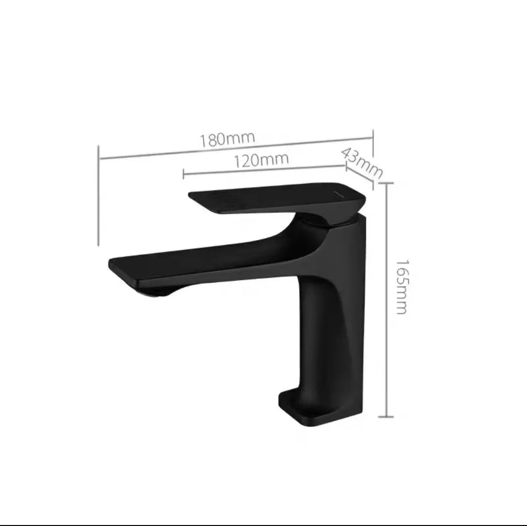 Brass Core Modern Bathroom Sink Faucet Handle Deck