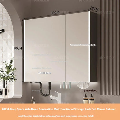 Modern Smart Bathroom Mirror Cabinet Wall-Mounted Vanity Mirror